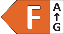 Energy label with rating F