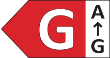Energy label with rating G